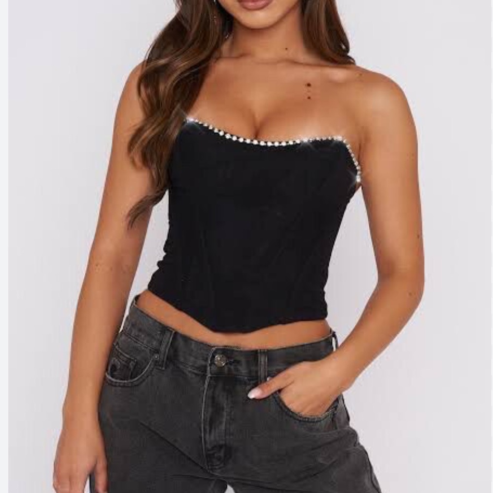 White Fox Burning Up Bustier Corset Top